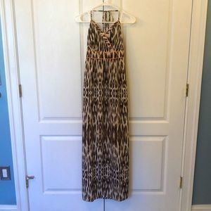NWT The Limited women’s leopard print halter maxi dress size 0